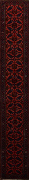 Zanjan Purple Runner Hand Knotted 26 X 161  Area Rug 251-15721 Image 0