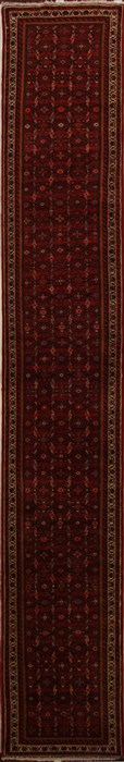 Hossein Abad Red Runner Hand Knotted 26 X 162  Area Rug 251-15723 Image 0