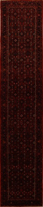 Hossein Abad Red Runner Hand Knotted 31 X 136  Area Rug 251-15732 Image 0