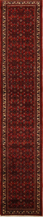 Hossein Abad Red Runner Hand Knotted 26 X 129  Area Rug 251-15733 Image 0