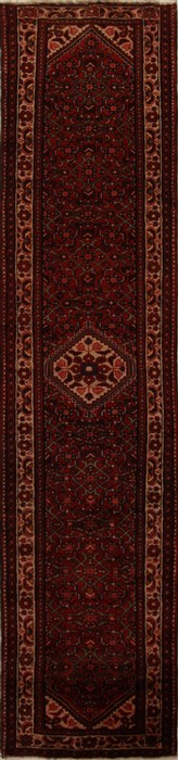 Hossein Abad Red Runner Hand Knotted 32 X 135  Area Rug 251-15735 Image 0