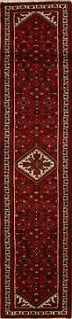 Hamedan Red Runner Hand Knotted 2'9" X 13'0"  Area Rug 251-15736