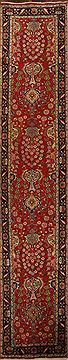 Tabriz Red Runner Hand Knotted 2'10" X 15'10"  Area Rug 251-15746