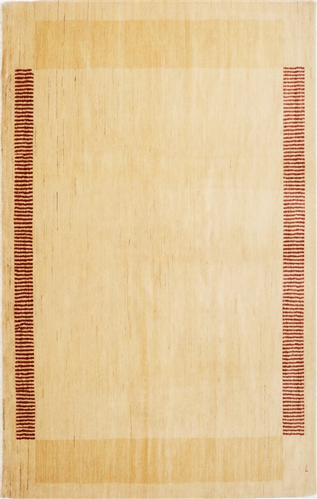 Gabbeh Beige Hand Knotted 60 X 76  Area Rug 100-15755 Image 0