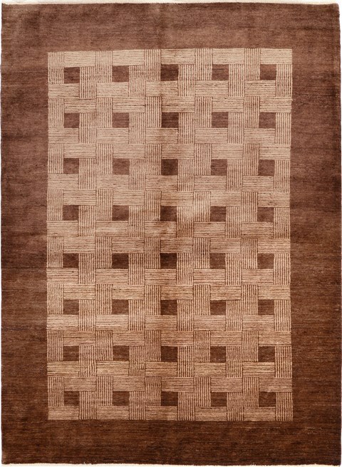 Gabbeh Brown Hand Knotted 59 X 78  Area Rug 100-15756 Image 0