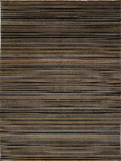 Indo-Nepal Blue Hand Knotted 90 X 1110  Area Rug 100-15765 Image 0