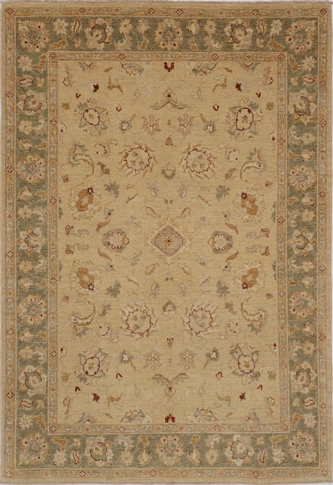 Chobi Beige Hand Knotted 51 X 74  Area Rug 100-15768 Image 0