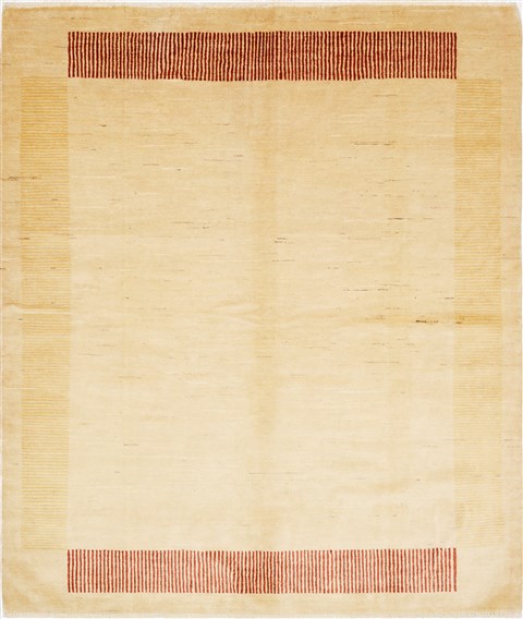 Gabbeh Beige Hand Knotted 60 X 70  Area Rug 100-15769 Image 0