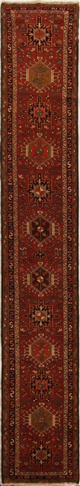 Gharajeh Red Runner Hand Knotted 27 X 1510  Area Rug 250-15771 Image 0