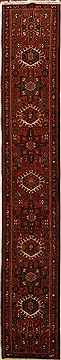 Karajeh Red Runner Hand Knotted 2'7" X 15'2"  Area Rug 100-15784