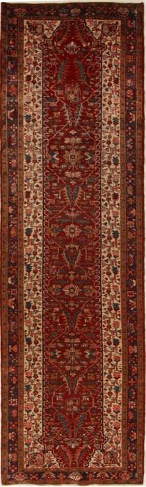 Heriz Red Runner Hand Knotted 38 X 146  Area Rug 250-15786 Image 0