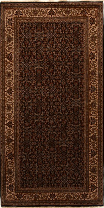 Herati Black Runner Hand Knotted 52 X 103  Area Rug 250-15790 Image 0