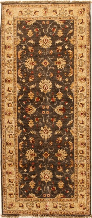 Pishavar Grey Runner Hand Knotted 43 X 103  Area Rug 250-15796 Image 0