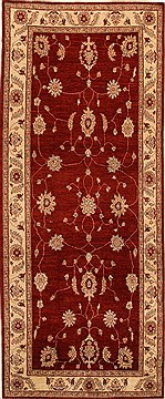 Pakistani Pishavar Red Runner 10 to 12 ft Wool Carpet 15797