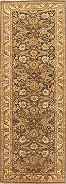 Pakistani Pishavar Grey Runner 10 to 12 ft Wool Carpet 15798