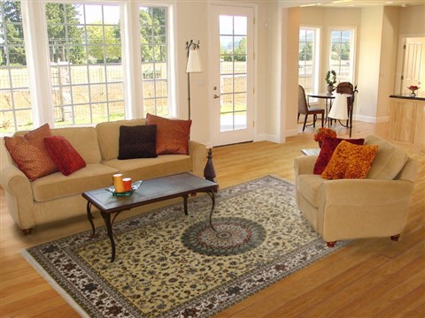 Qum Green Hand Knotted 61 X 92  Area Rug 100-15801 Image 4