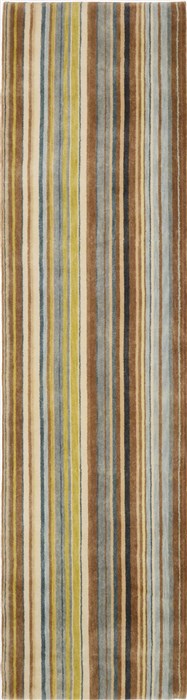 Gabbeh Beige Runner Hand Knotted 24 X 90  Area Rug 100-15807 Image 0