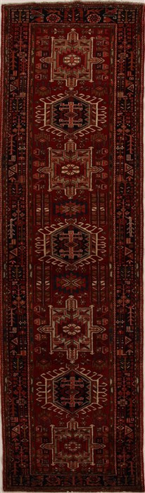 Karajeh Red Runner Hand Knotted 39 X 137  Area Rug 250-15818 Image 0