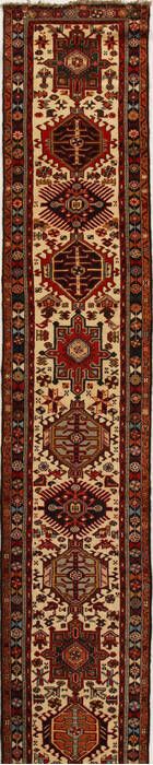 Karajeh Beige Runner Hand Knotted 28 X 294  Area Rug 250-15820 Image 0