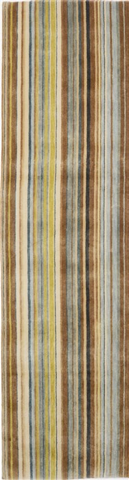 Indo-Nepal Brown Runner Hand Knotted 25 X 810  Area Rug 100-15821 Image 0