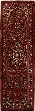 Persian Heriz Red Runner 10 to 12 ft Wool Carpet 15824