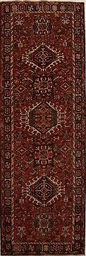 Persian Karajeh Red Runner 10 to 12 ft Wool Carpet 15825