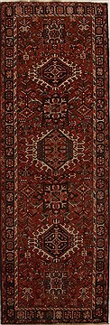 Karajeh Red Runner Hand Knotted 4'2" X 12'0"  Area Rug 250-15825