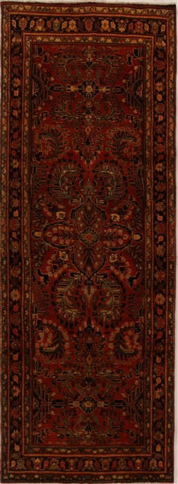 Hamedan Red Runner Hand Knotted 37 X 911  Area Rug 250-15828 Image 0
