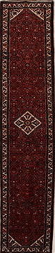 Hamedan Red Runner Hand Knotted 2'8" X 13'0"  Area Rug 250-15829