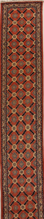 Mahal Orange Runner Hand Knotted 28 X 241  Area Rug 250-15844 Image 0