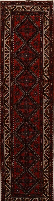 Hamedan Red Runner Hand Knotted 37 X 1311  Area Rug 250-15850 Image 0