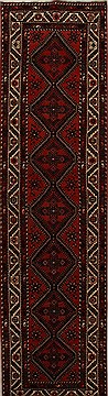 Hamedan Red Runner Hand Knotted 3'7" X 13'11"  Area Rug 250-15850