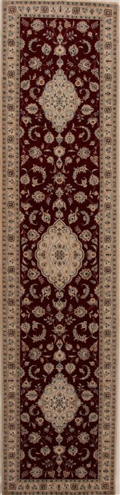 Nain Red Runner Hand Knotted 30 X 132  Area Rug 250-15852 Image 0