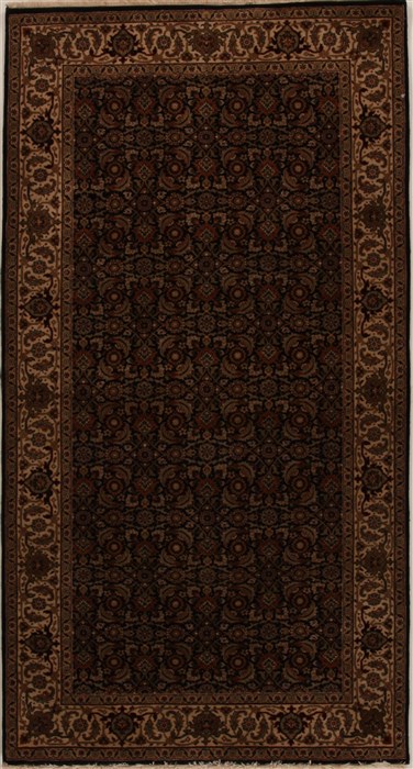 Herati Black Hand Knotted 40 X 710  Area Rug 250-15860 Image 0