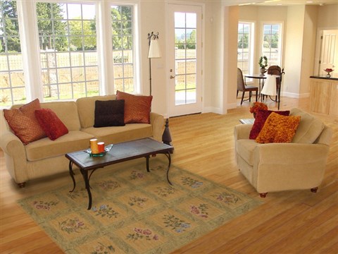 Modern Green Hand Knotted 53 X 77 Area Rug 100-15866 Image 4
