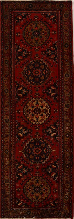 Heriz Red Runner Hand Knotted 38 X 113  Area Rug 250-15871 Image 0