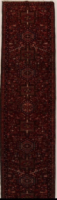 Karajeh Red Runner Hand Knotted 39 X 145  Area Rug 250-15872 Image 0
