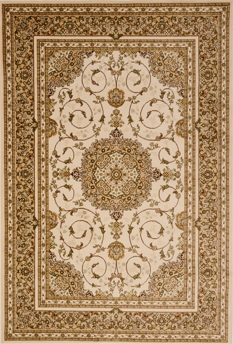 Isfahan Beige Machine Made 53 X 77 Area Rug 150-15874 Image 0