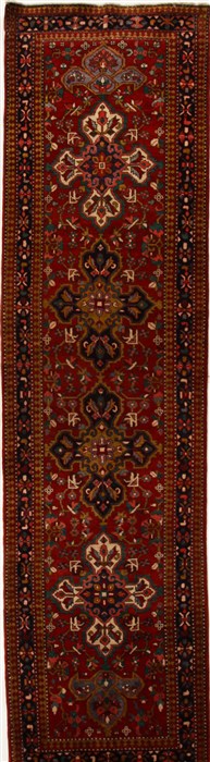 Heriz Red Runner Hand Knotted 39 X 146  Area Rug 250-15876 Image 0