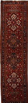 Persian Heriz Red Runner 13 to 15 ft Wool Carpet 15876