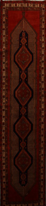 Ardebil Red Runner Hand Knotted 38 X 141  Area Rug 250-15883 Image 0