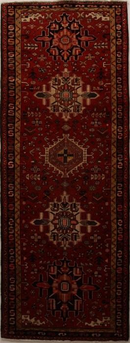 Heriz Red Runner Hand Knotted 311 X 1010  Area Rug 250-15888 Image 0