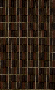 Modern Green Hand Tufted 5'0" X 8'0"  Area Rug 100-15890