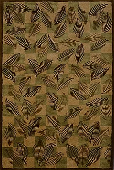 Modern Green Hand Tufted 5'0" X 8'0"  Area Rug 100-15893