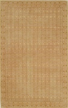 Indian Kilim Beige Rectangle 5x8 ft Wool Carpet 15896