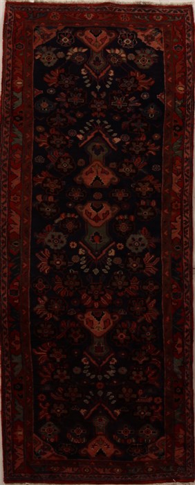 Mussel Blue Runner Hand Knotted 37 X 99  Area Rug 250-15898 Image 0