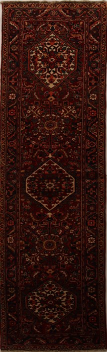 Heriz Red Runner Hand Knotted 34 X 113  Area Rug 250-15899 Image 0