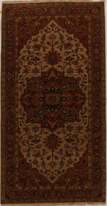 Serapi Beige Hand Knotted 311 X 78  Area Rug 250-15903 Image 0