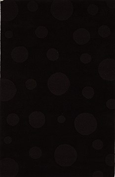 Indian Modern Black Rectangle 5x8 ft Wool Carpet 15913