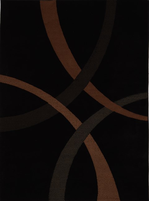 Modern Black Machine Made 53 X 73 Area Rug 100-15914 Image 0